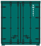 40CS-50 TGE Green 40' Curtain Sided Containers