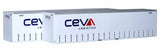 40CS-51 New CEVA White 40' Curtain Sided Containers