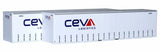 40CS-51 New CEVA White 40' Curtain Sided Containers